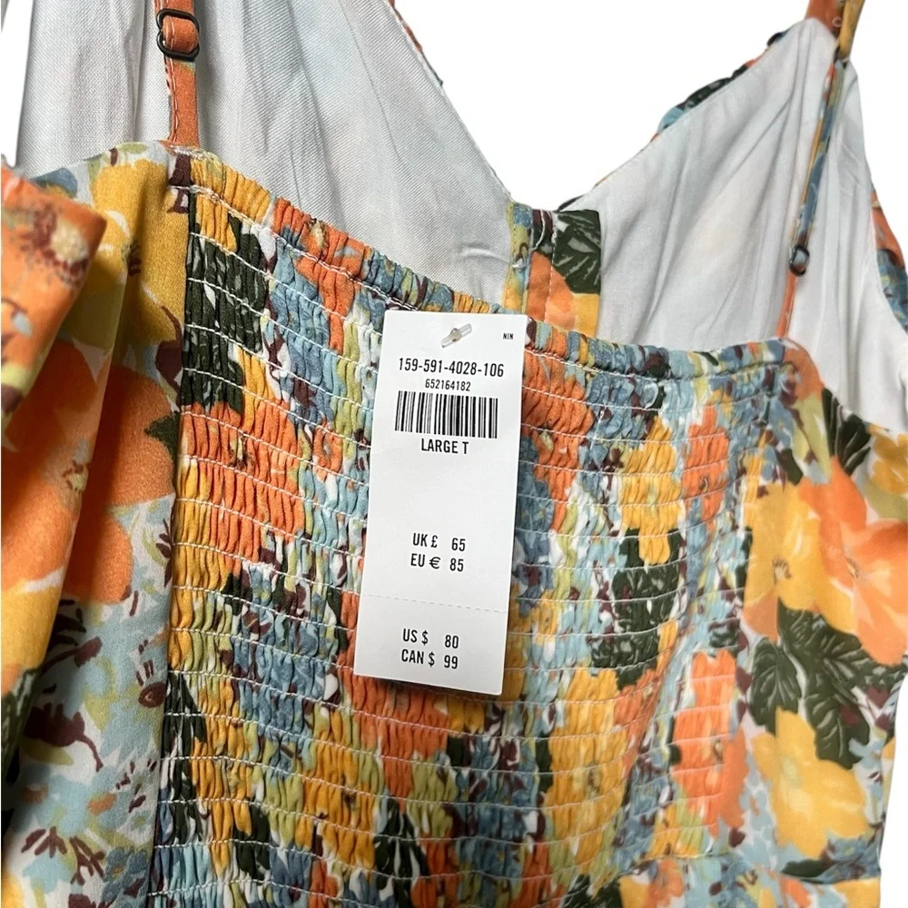 Abercrombie & Fitch Vibrant Floral Maxi Dress - Orange and Blue - Picture 6 of 12